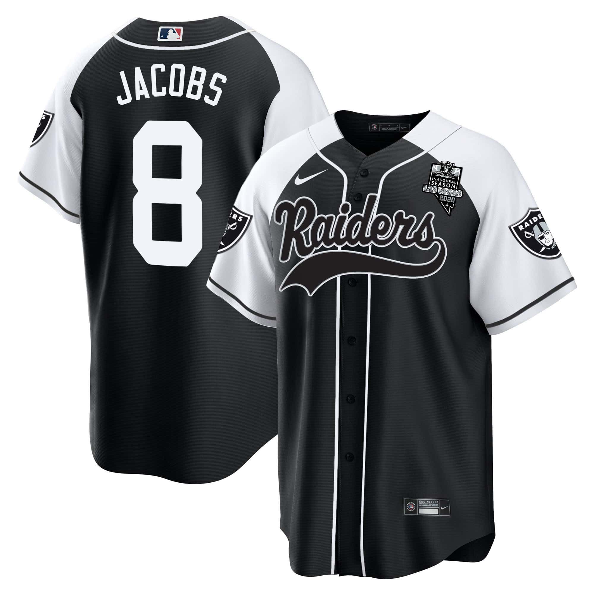Men Oakland Raiders #8 Jacobs Black 2024 Nike Vapor Baseball NFL Jersey style 1